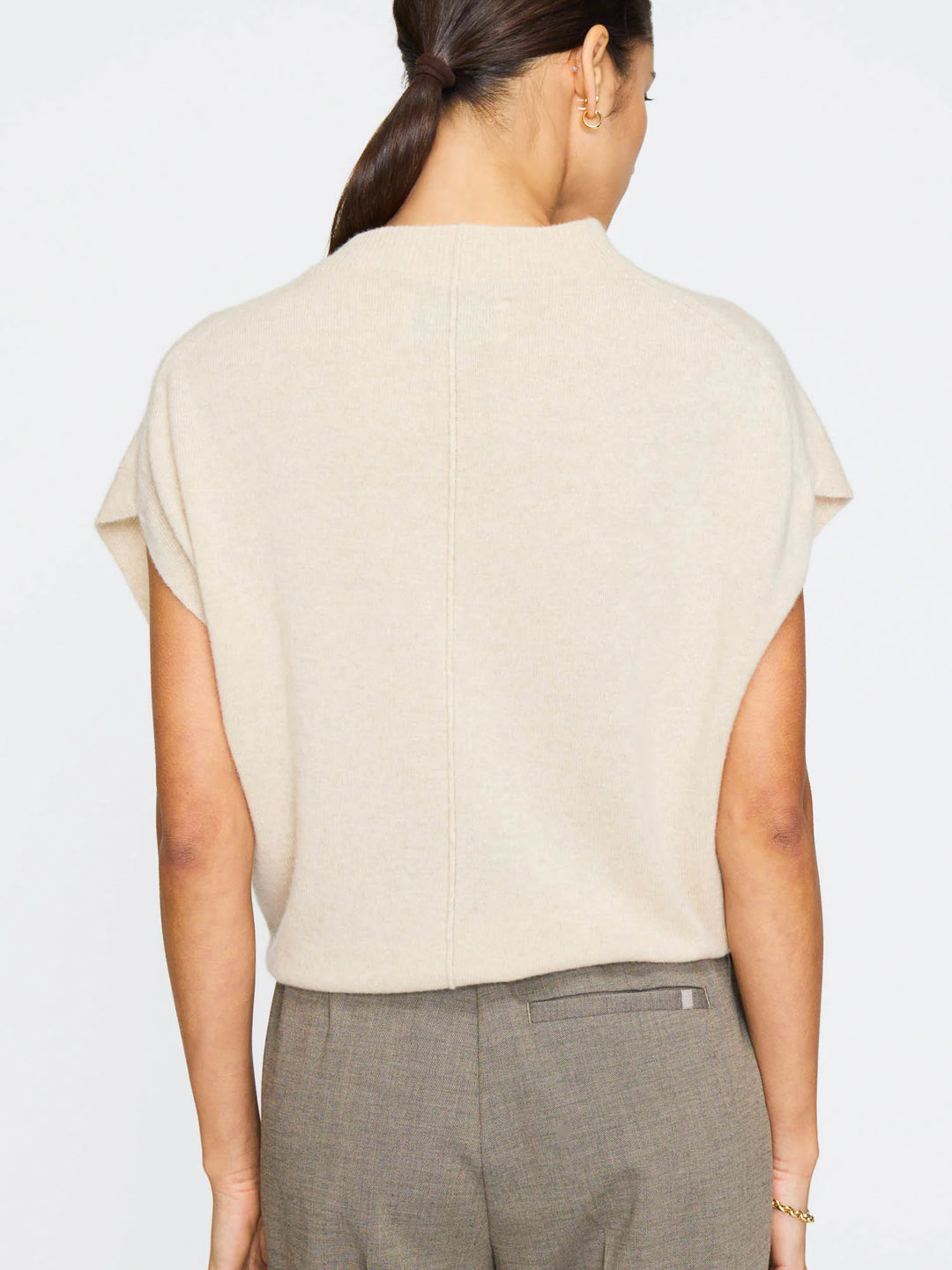 Morten Funnel Neck Top in Bisque