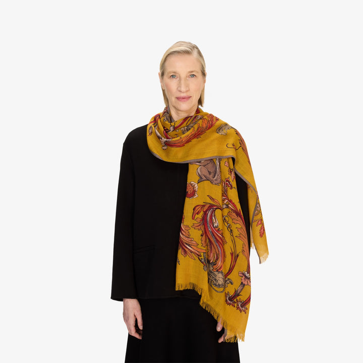 Rococo Scarf Etole 55 in Saffron