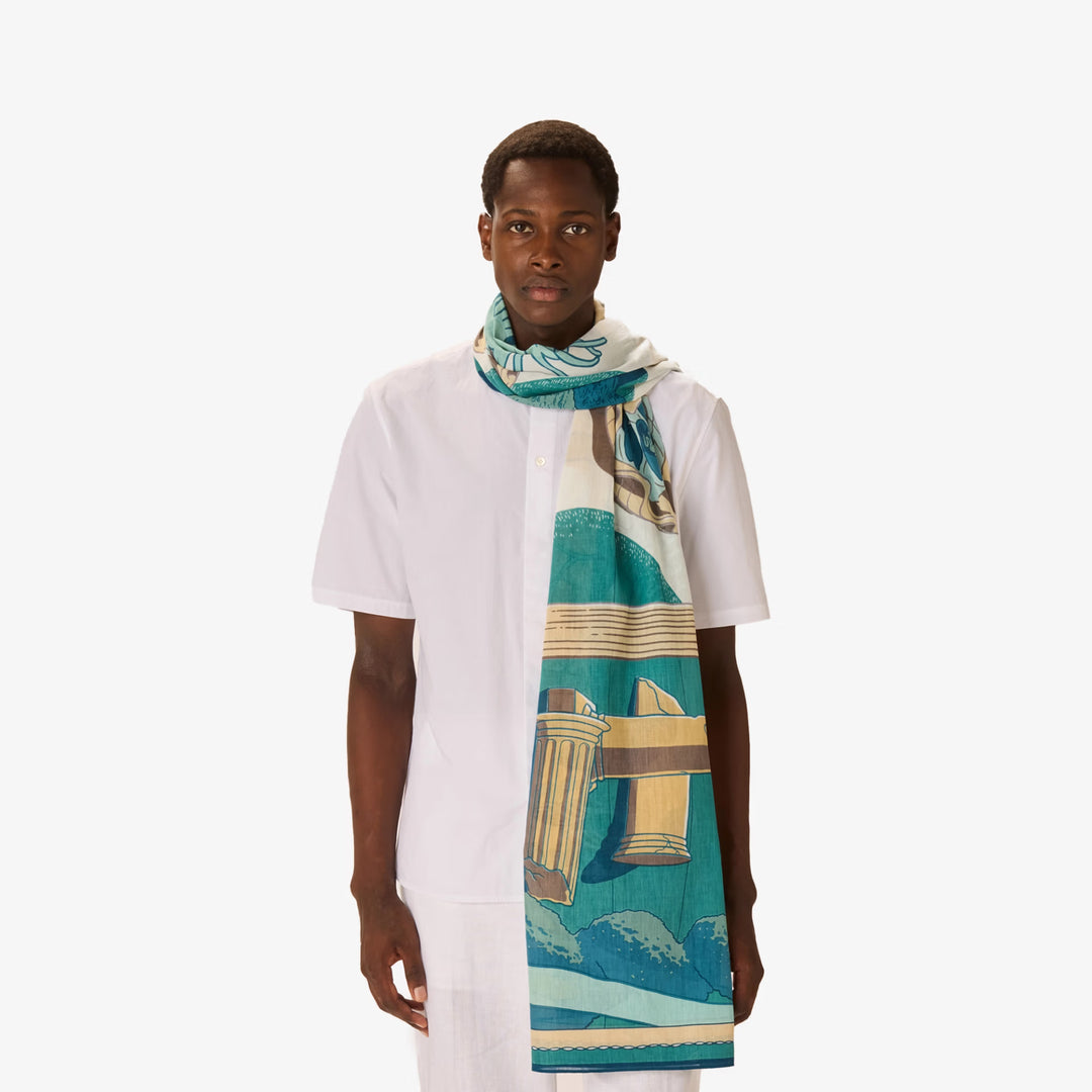 Etole 100 Jardin Turquoise Scarf