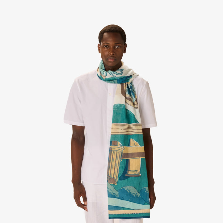 Etole 100 Jardin Turquoise Scarf