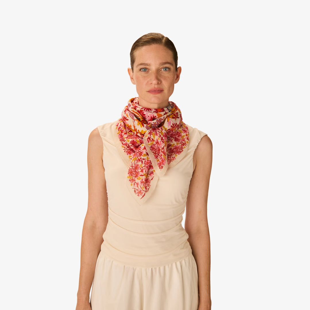 Carre 100 Faust Pink Square Scarf