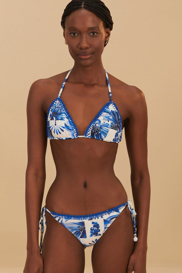 Garden Tiles Tie Side Full Bikini Bottom