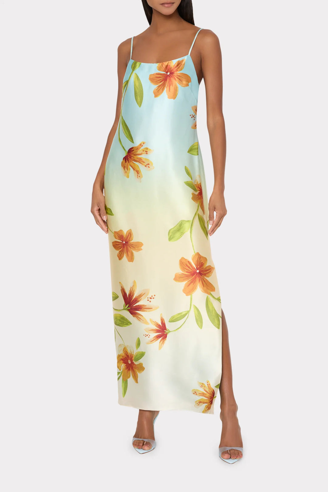 Lily Floral Satin Dress