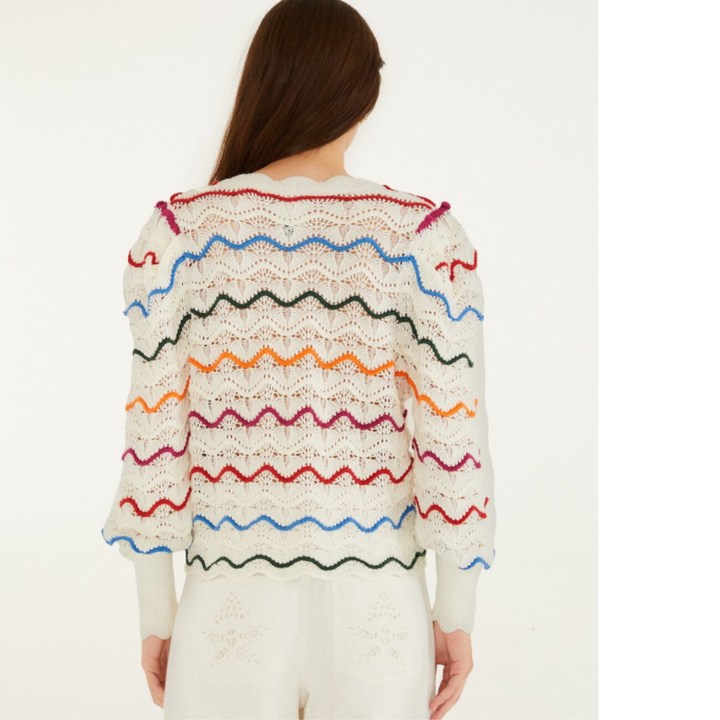 Colorful Stripes Knit Cardigan