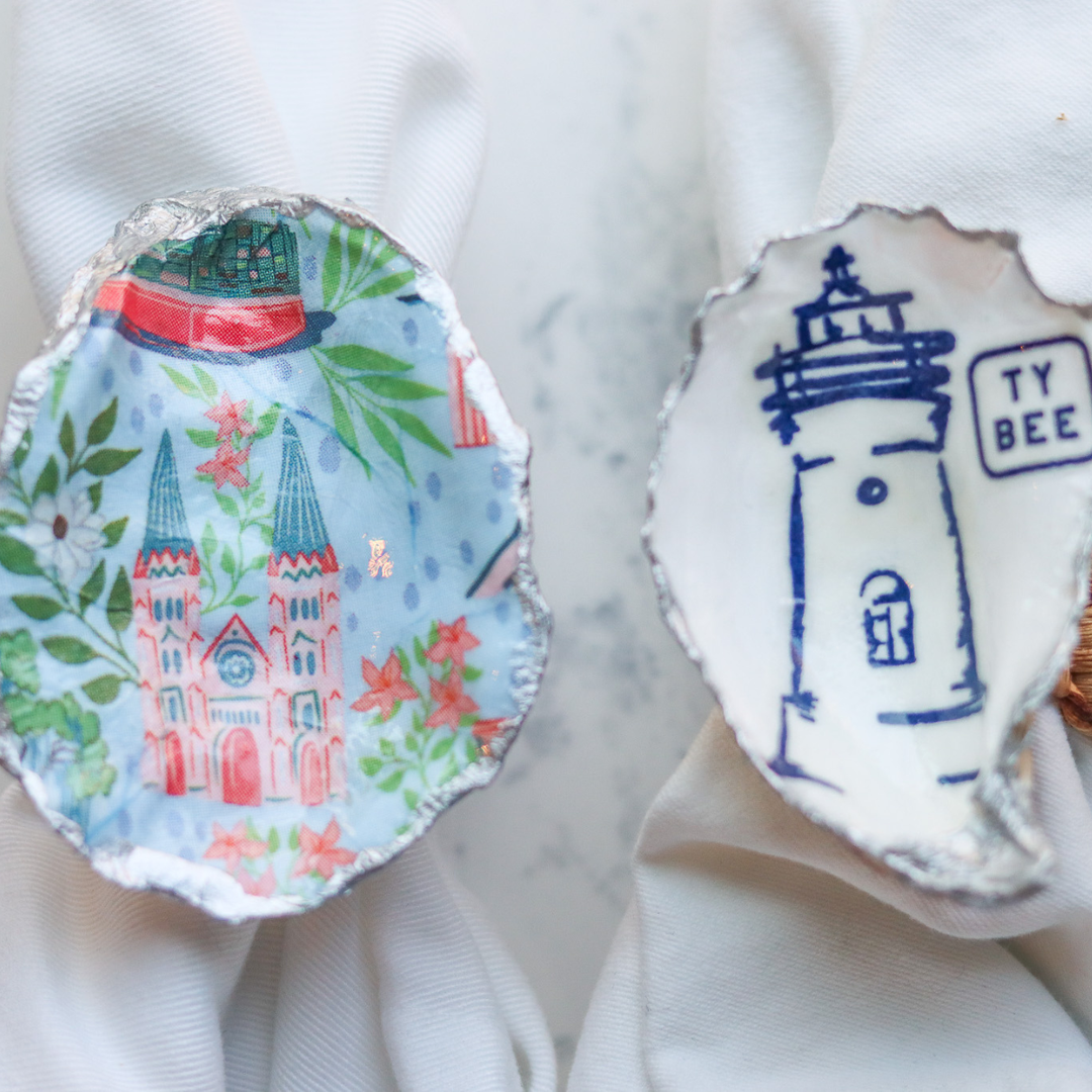 Handcrafted Oyster Shell Napkin Rings
