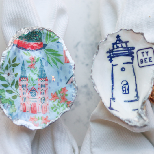 Handcrafted Oyster Shell Napkin Rings