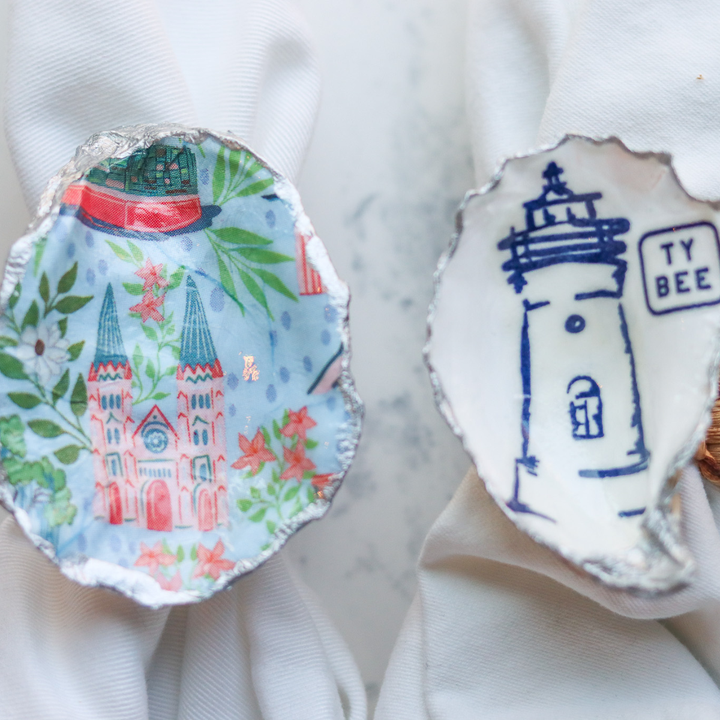 Handcrafted Oyster Shell Napkin Rings