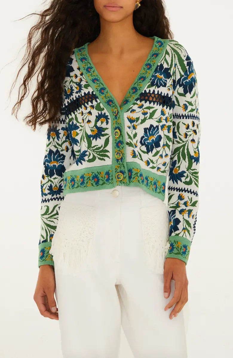 off-white manoela buttoned knit cardigan
