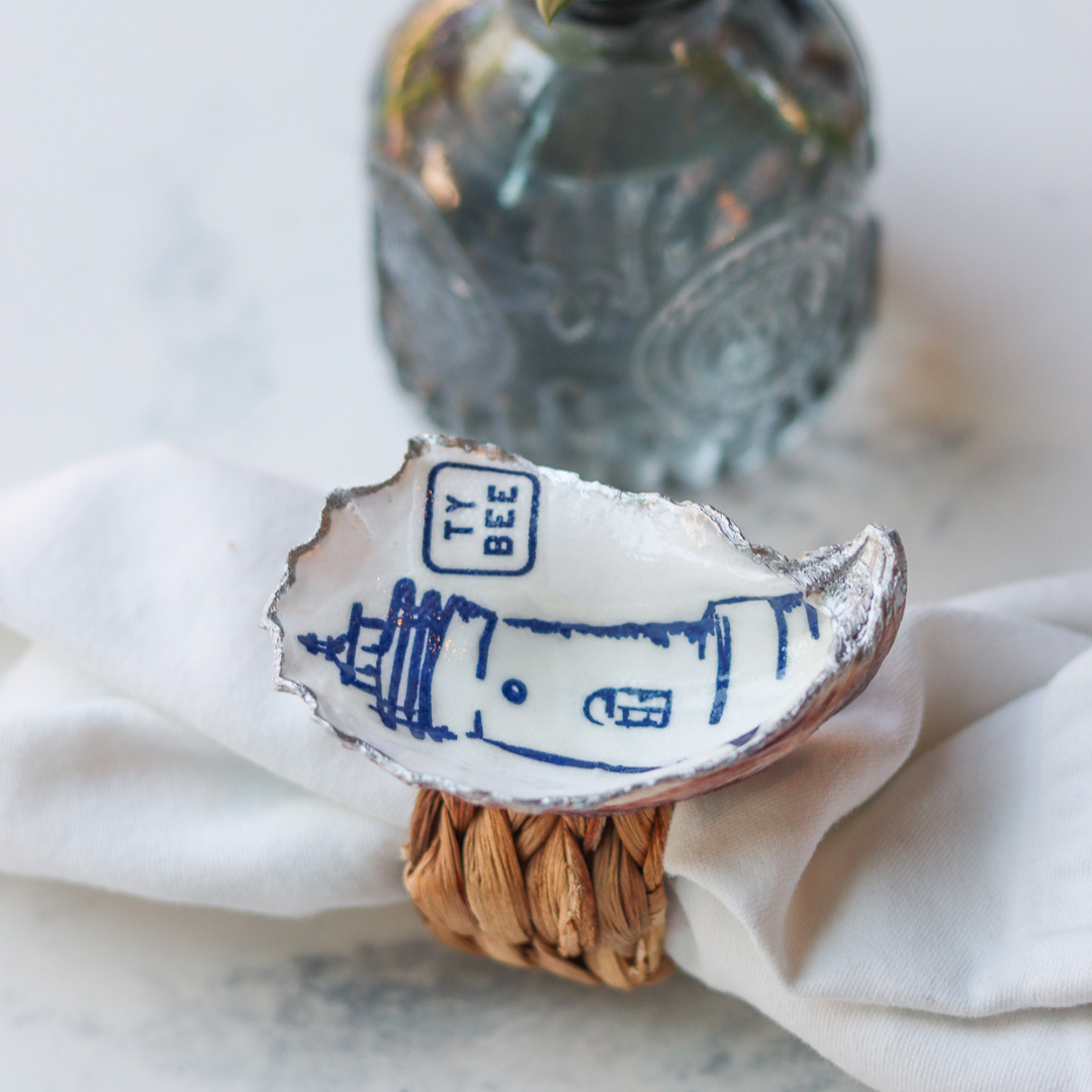 Handcrafted Oyster Shell Napkin Rings