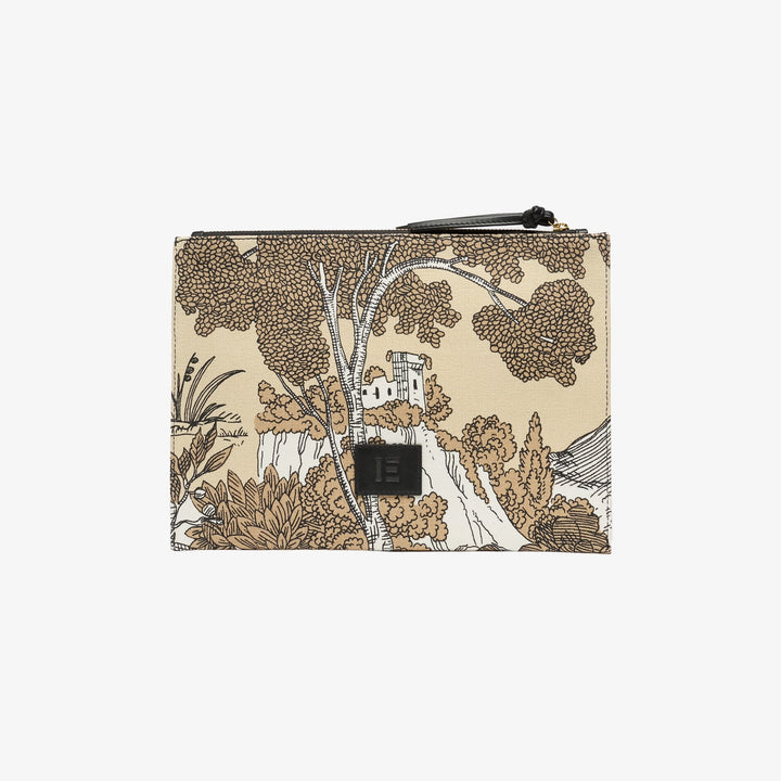 Histoire Pochette in Black Ecru & Gold