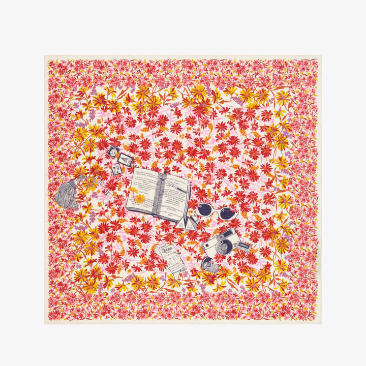 Carre 100 Faust Pink Square Scarf