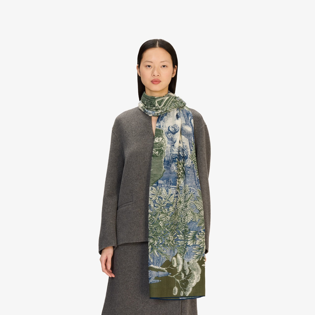 Piranesi Wool Scarf 100 in Khaki