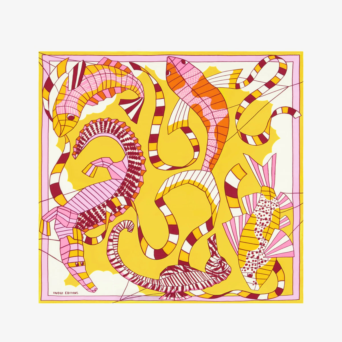 Carre 65 Cerfs Volants Yellow