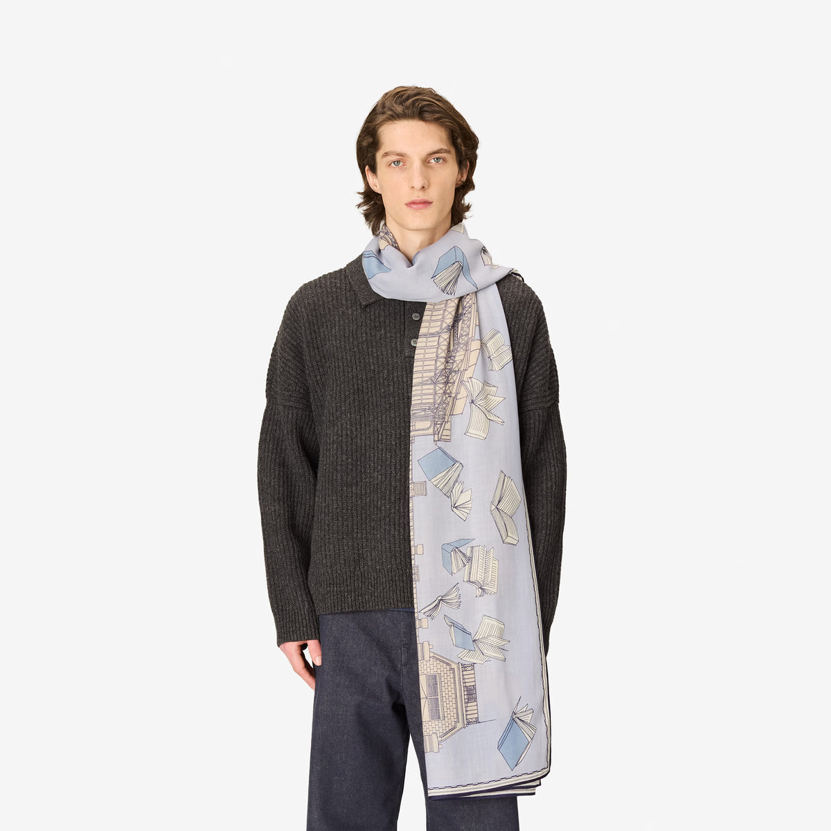 Scarf 100 - Vivienne - Grey