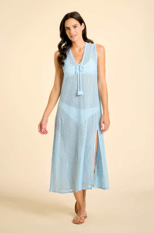 Sorrento Dress - Aria Crochet in Light Blue