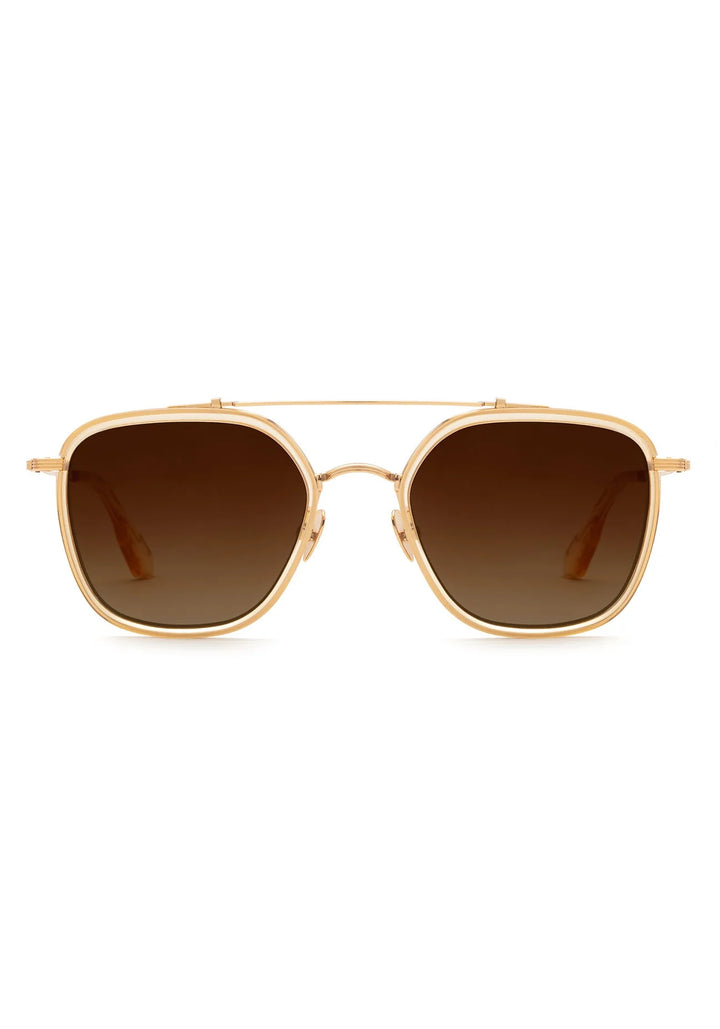 Austin Polarized Sunglasses in Champagne and Titanium