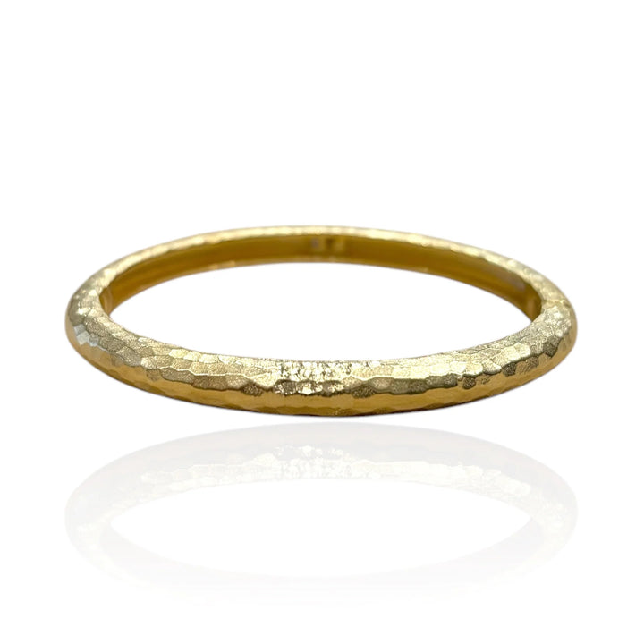 Riva Hammered Bangle Bracelet in Gold