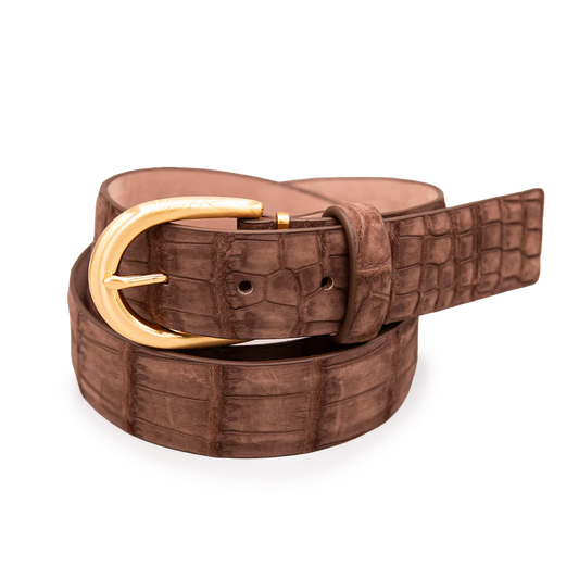 L.E.N. Buffed Alligator 35MM Belt