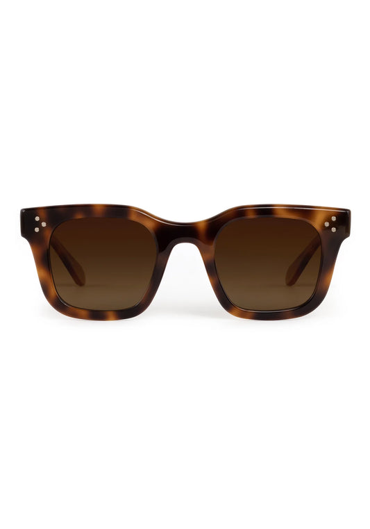 Celeste Polarized Sunglasses in Maple and Crystal