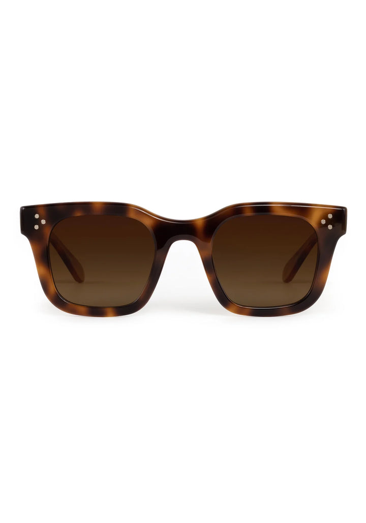 Celeste Polarized Sunglasses in Maple and Crystal