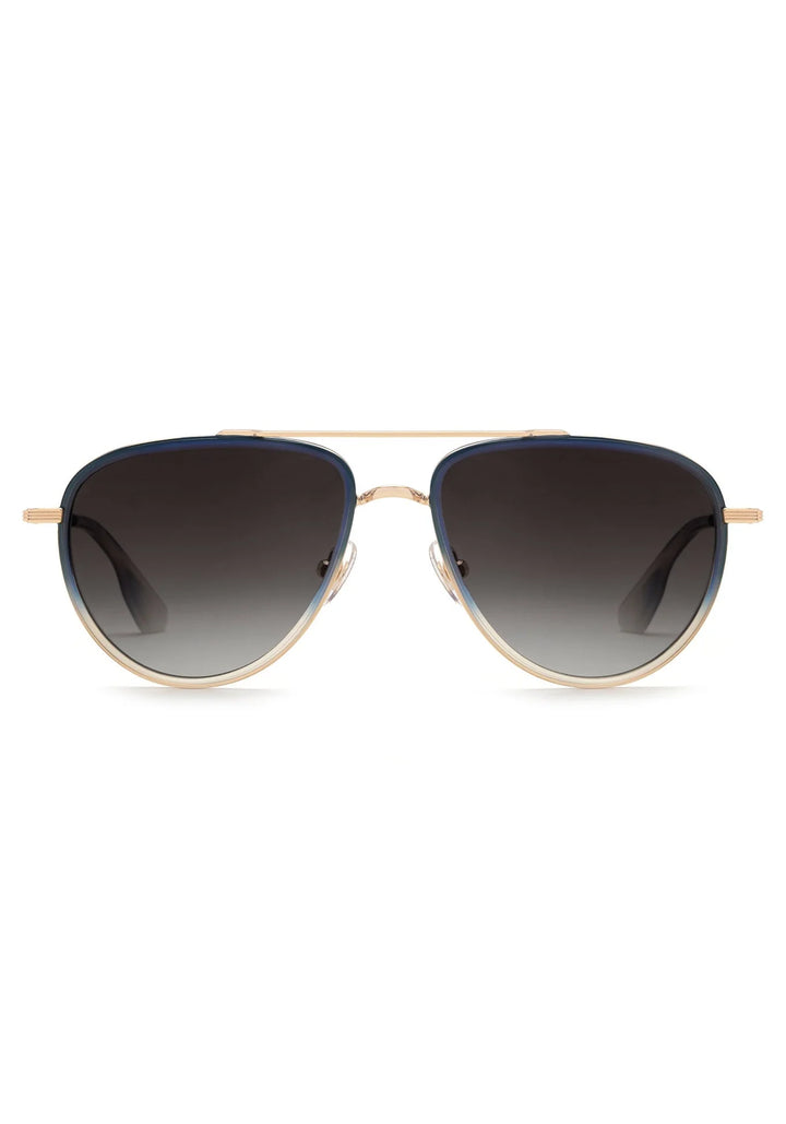 Coleman Sunglasses in Matte Indigo and Gravity