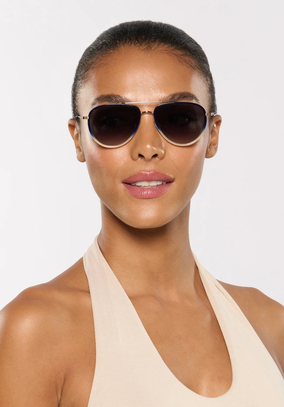 Coleman Sunglasses in Matte Indigo and Gravity