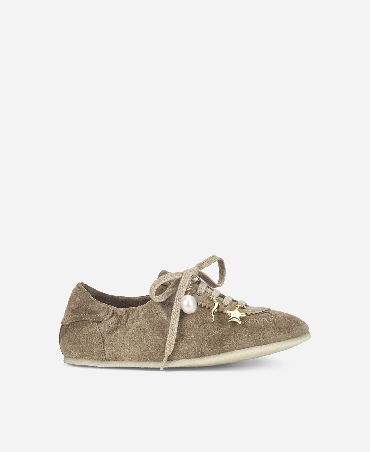 Hoola Hoop P Charms Water-Resistant Velour Sneakerina