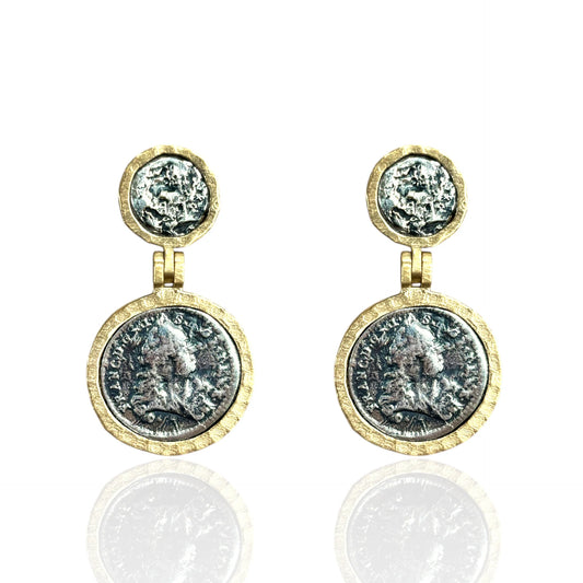 Vigo Coin Earrings in Gold