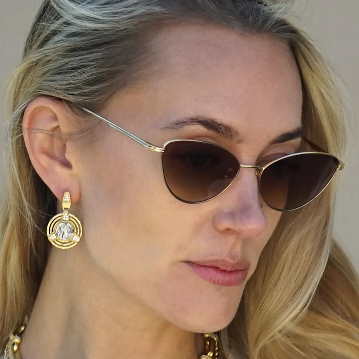 Morro Coin Earrings in Gold