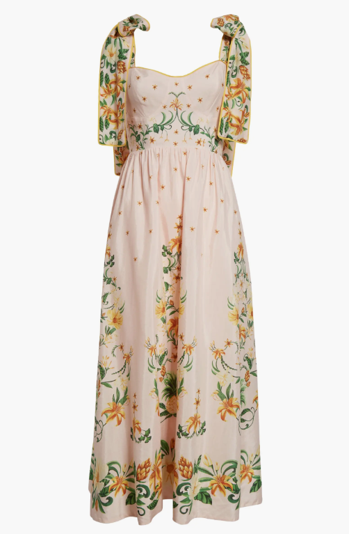 Botanical Beauty Floral & Pink Long Dress