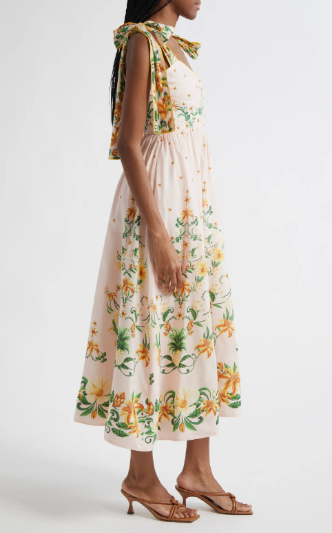 Botanical Beauty Floral & Pink Long Dress