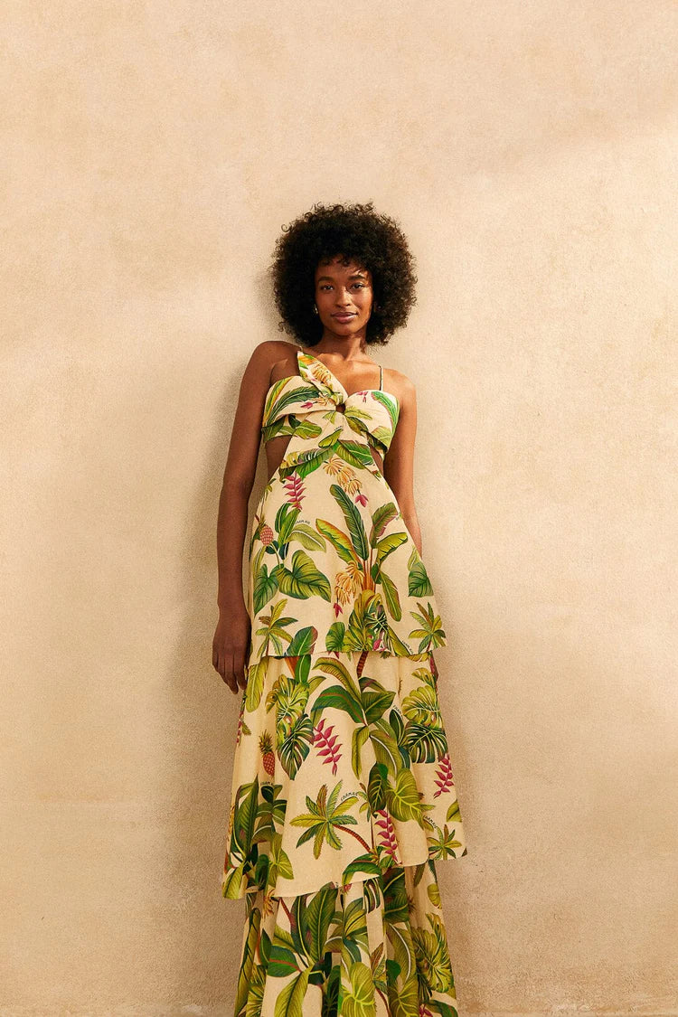 Fruit Forest Sand Maxi Dress