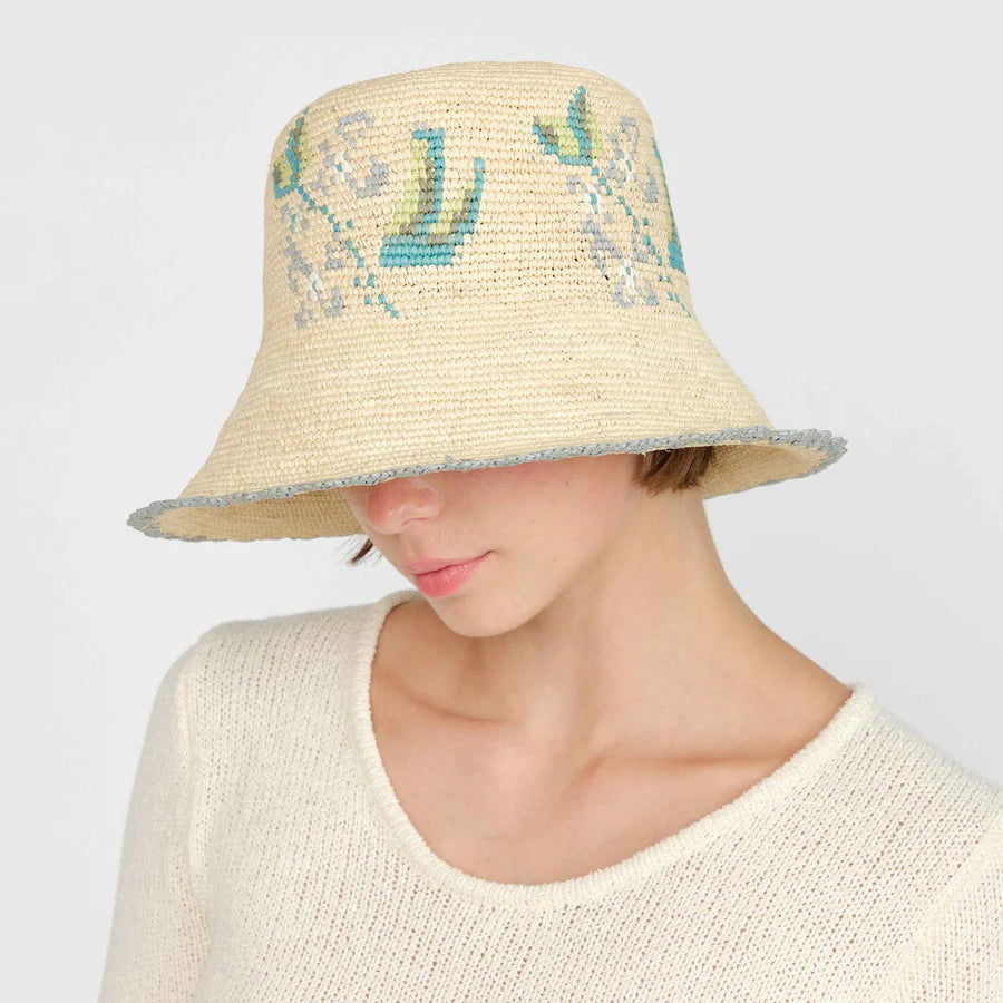 Calla Hat in Natural/Multi