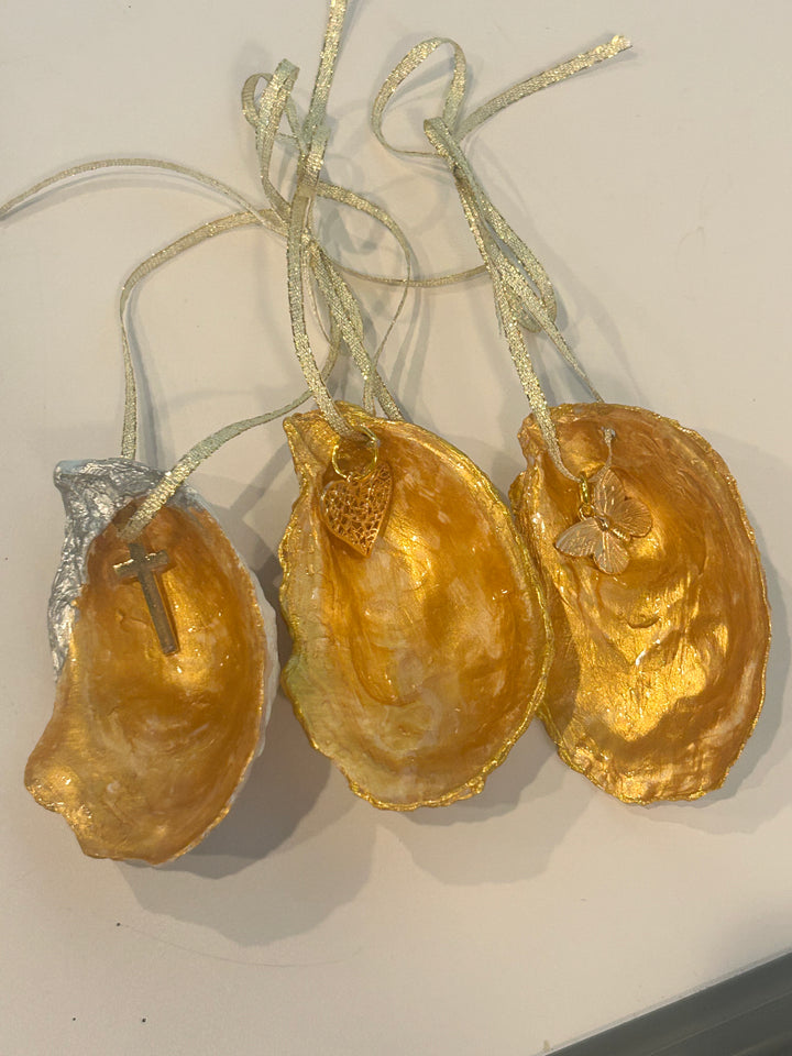 Handcrafted Oyster Shell Ornaments