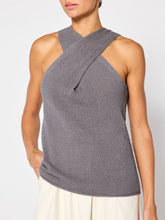 Load image into Gallery viewer, Ina Stitch Wrap Tank in Talo Grey