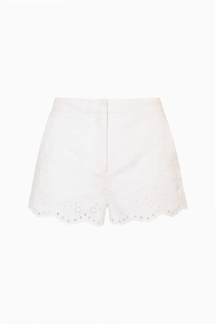 Jodine Eyelet Linen Shorts