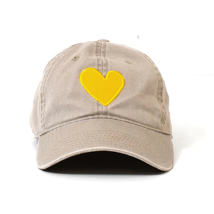 Imperfect Heart Baseball Hat in Sand & Sun