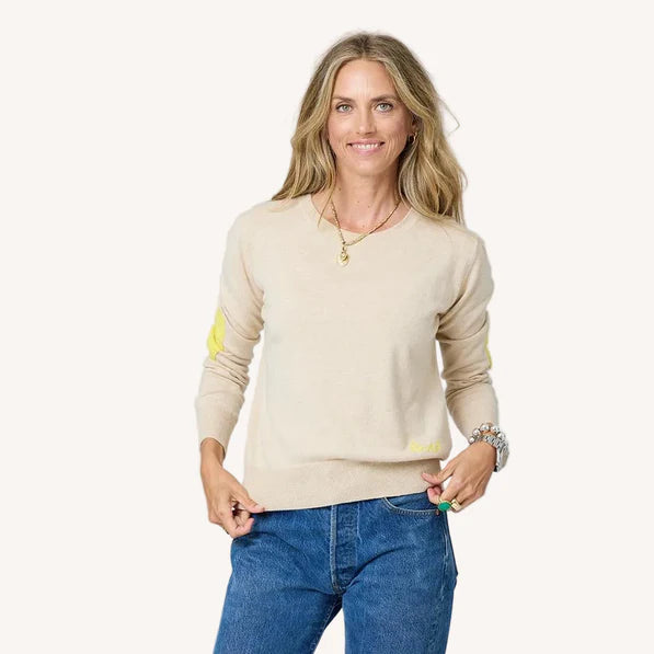 Patchwork Pullover Camel