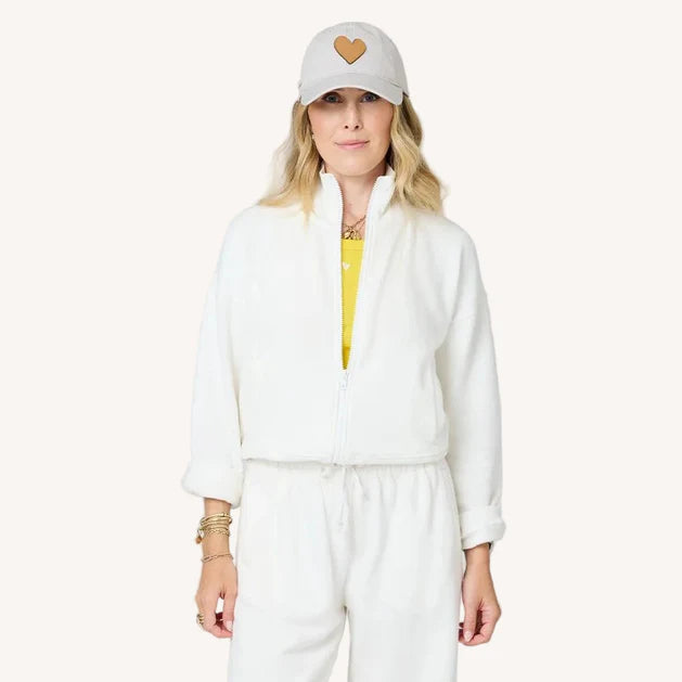 Zip Up Mock Neck Sweatshirt