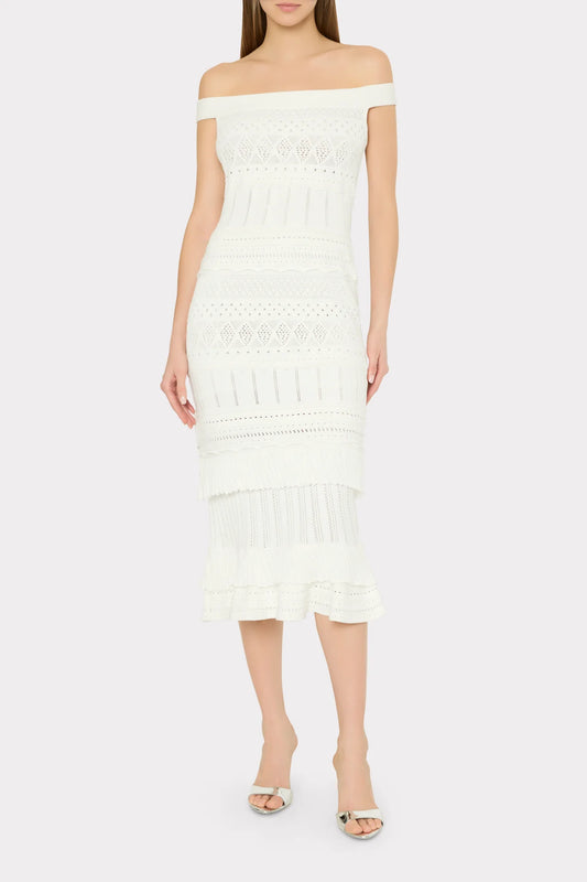Maven Ruffle Midi Dress