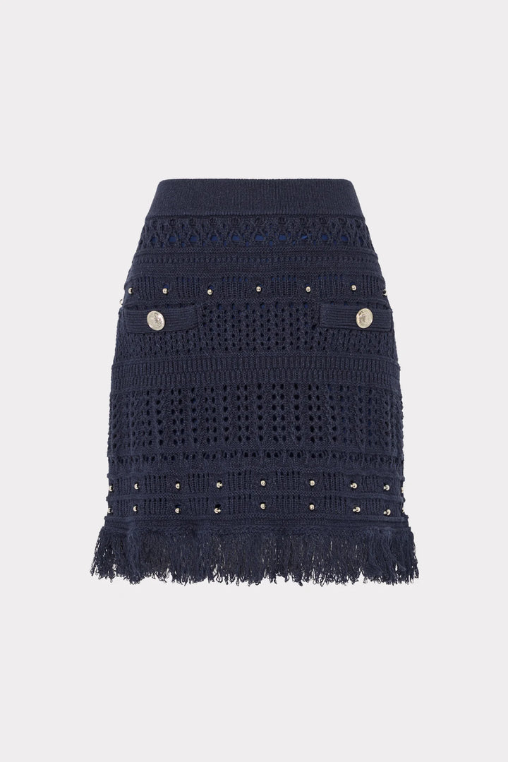 Beaded Fringe Mini Skirt