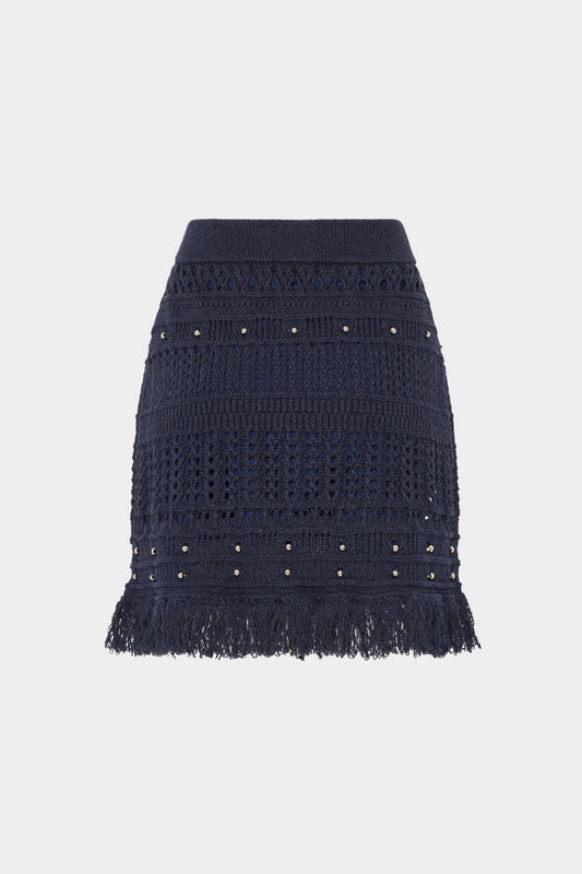 Beaded Fringe Mini Skirt