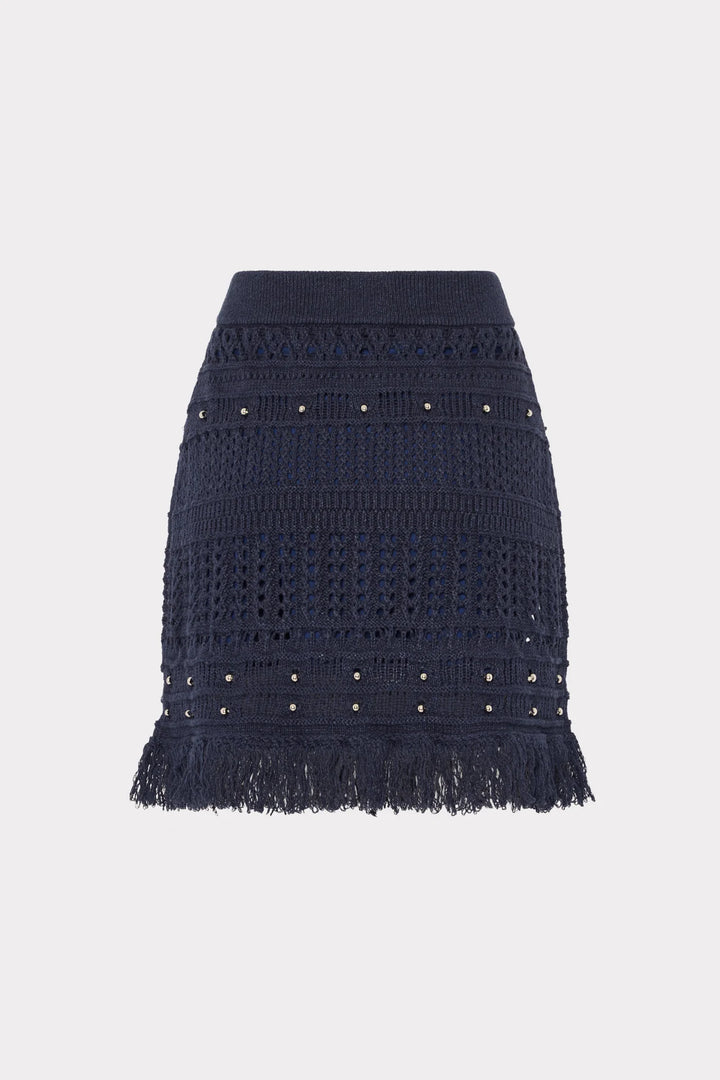 Beaded Fringe Mini Skirt