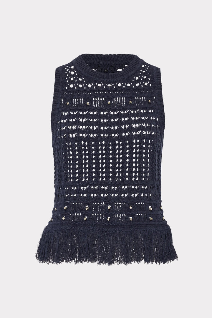 Beaded Fringe Shell Top
