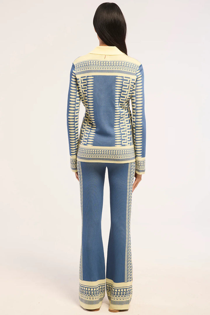 Leonie Pant: Aegean Geometry Blue