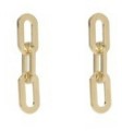 Octagon Chain Earrings Gold