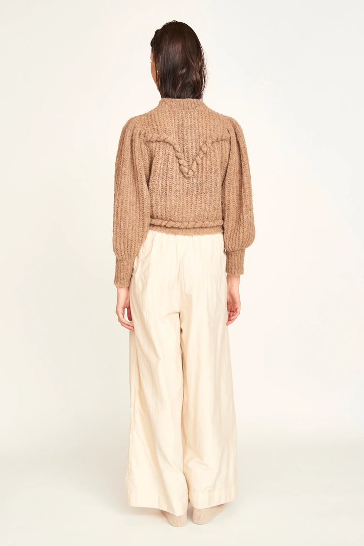Lecce Wide Leg Pant in Alabaster