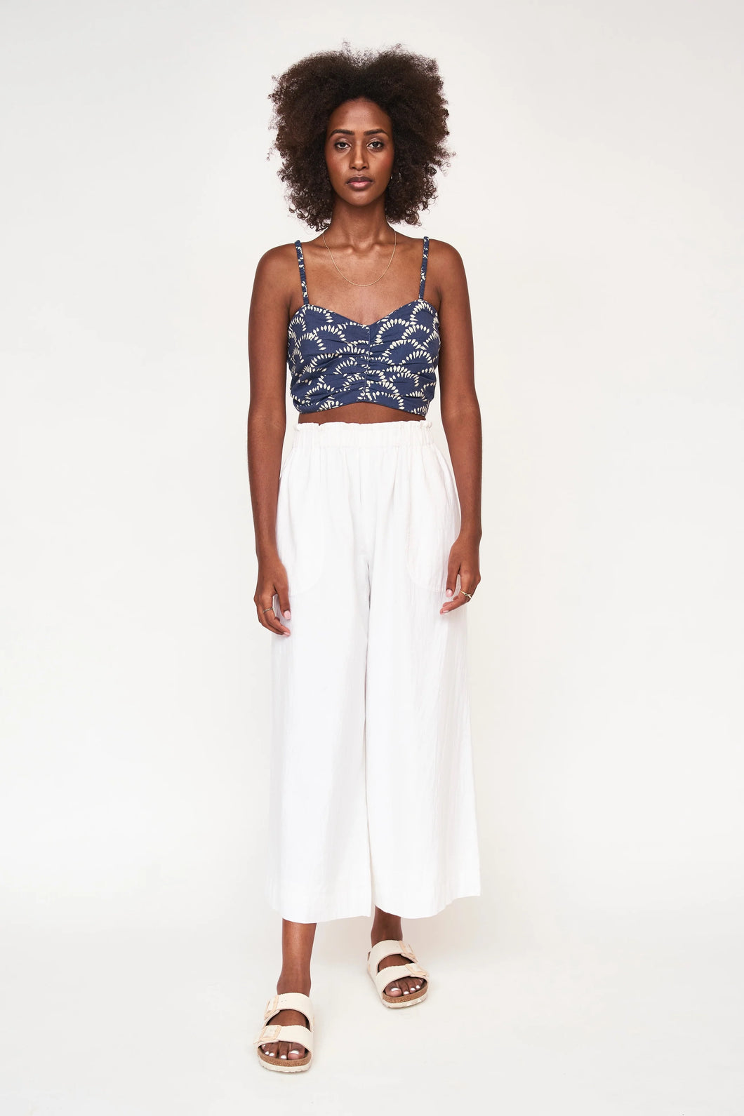 Delia top in lapis shell