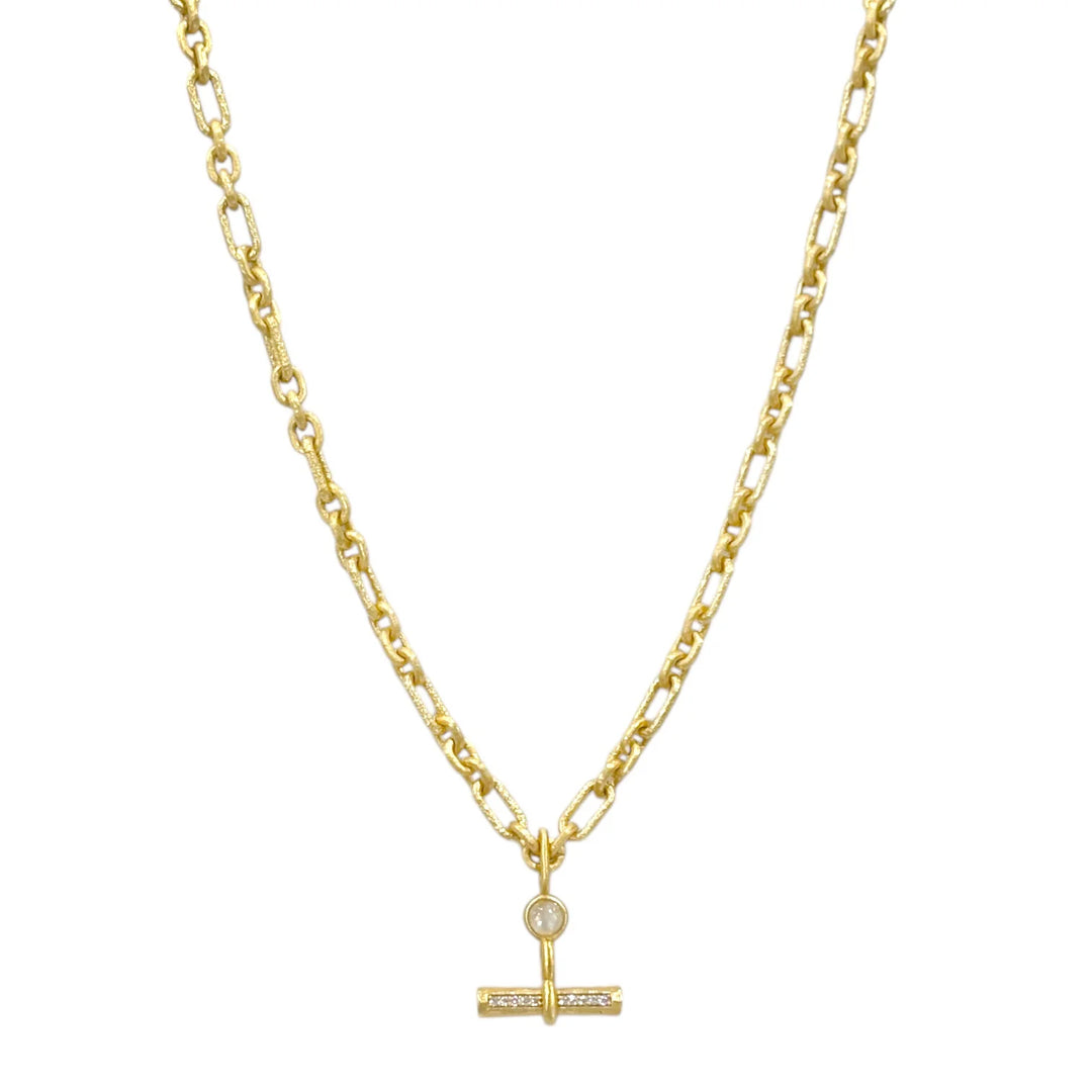 MINI GOLD HALO BYRON TOGGLE NECKLACE