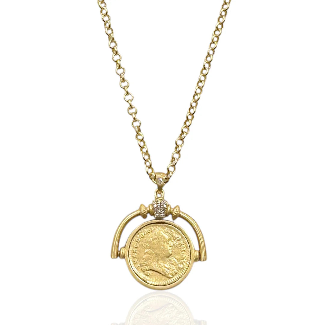 GOLD SOL SPINNER NECKLACE